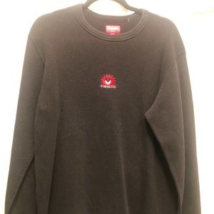 Supreme, black, waffle long sleeve, size L